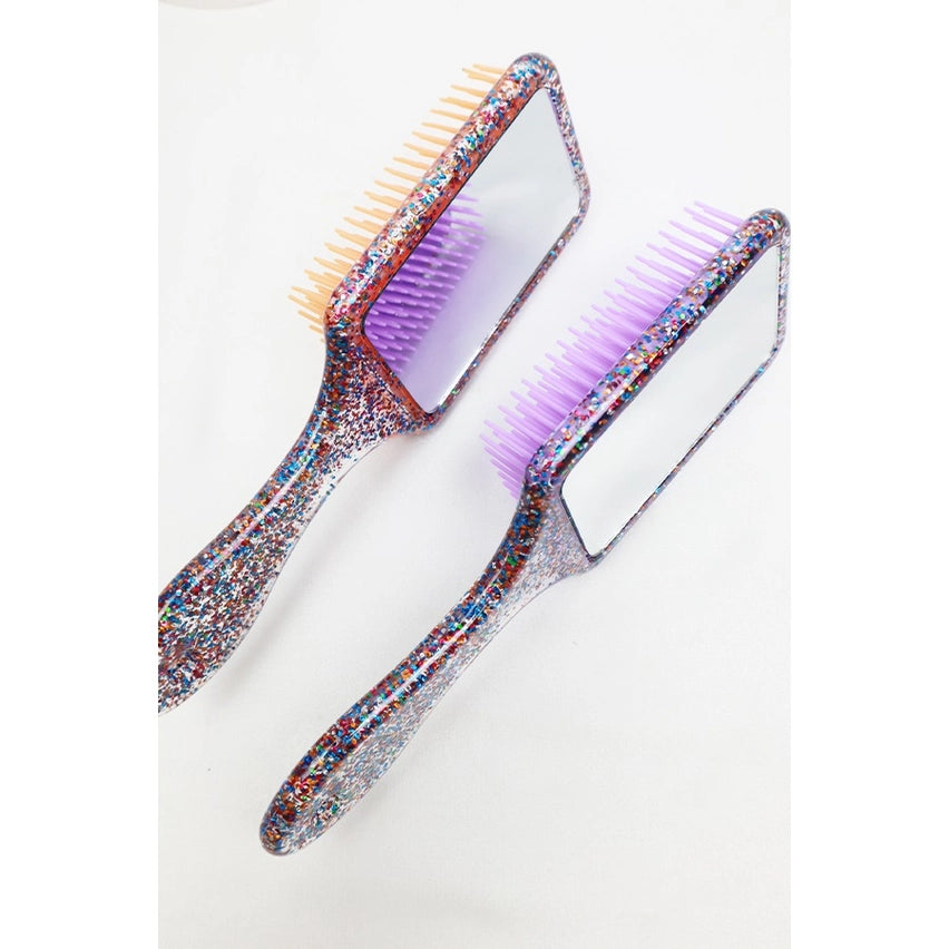 HAIR BRUSH W/ MIRROR - MIX COLORS