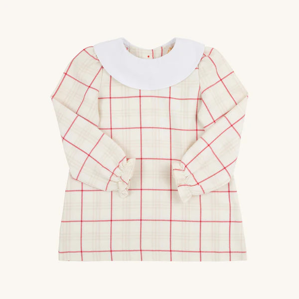 CLASSIC CAMPBELL DRESS - OAK PARK PLAID W/WORTH AVE WHITE