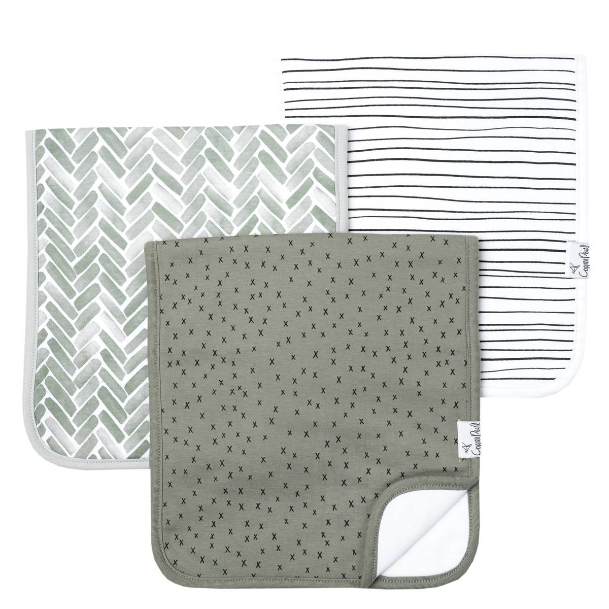 BURP CLOTH SET - 3PK MORE OPTIONS AVAIL.