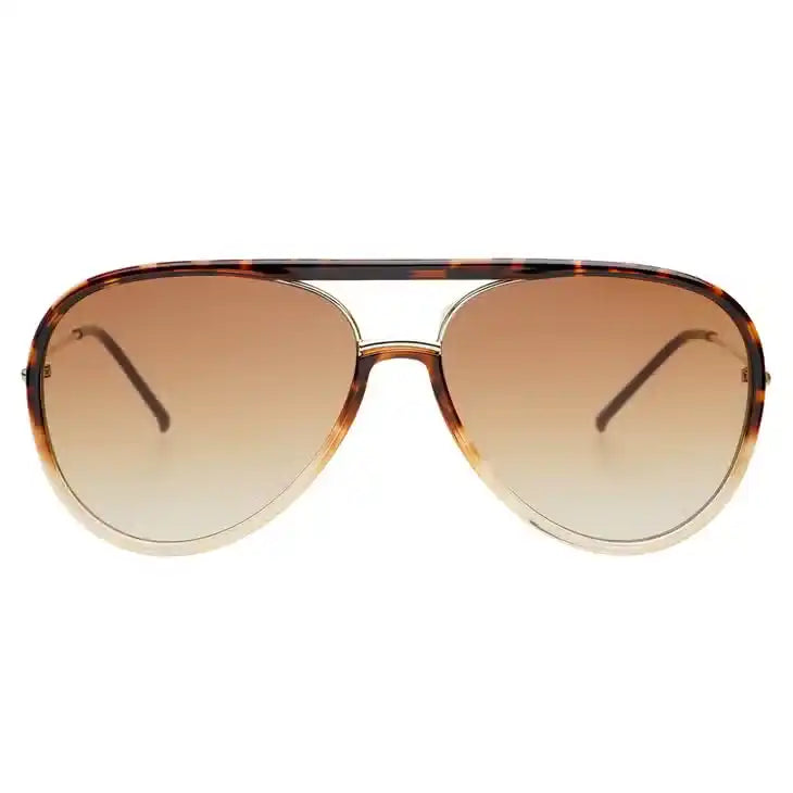 SHAY AVIATOR SUNGLASSES - TORTOISE