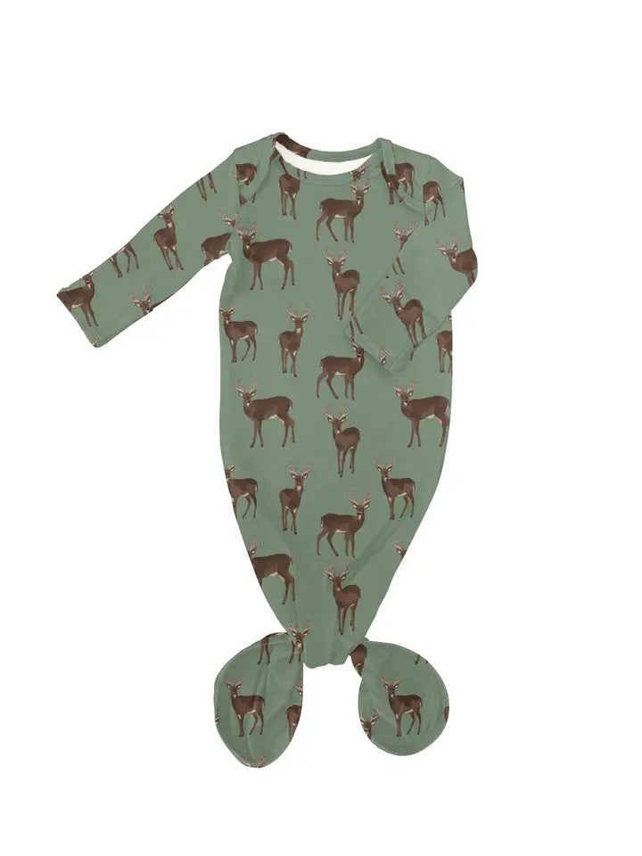 DEER- NKOTTED GOWN 0/3MTH