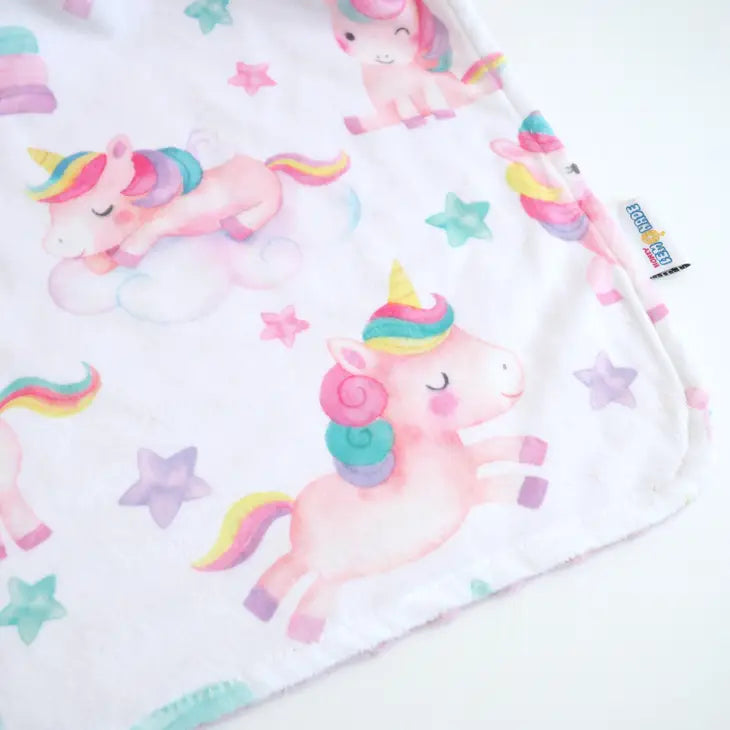 BABY & TODDLER MINKY BLANKET - UNICORNS