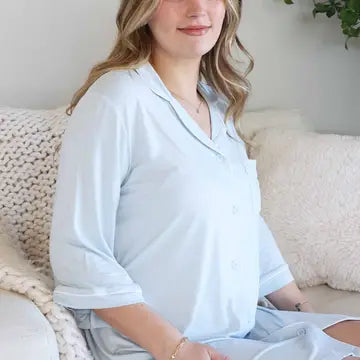 LABOR & DELIVERY NIGHTGOWN - BABY BLUE