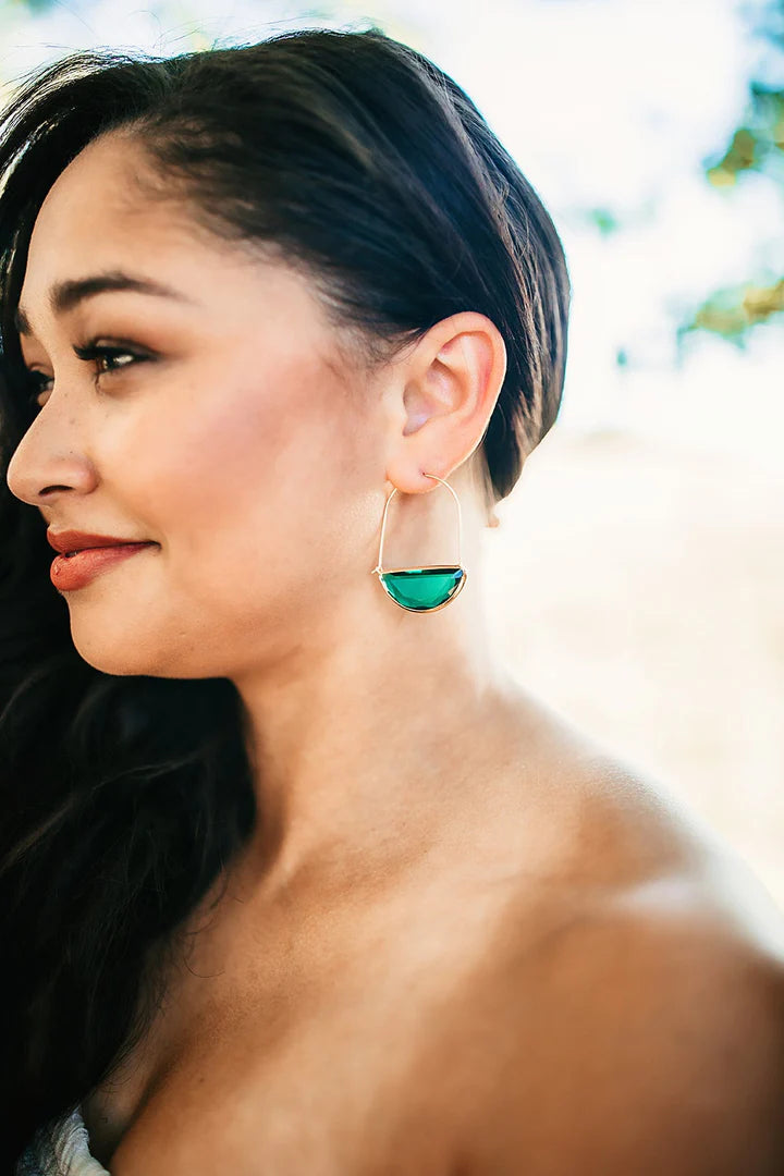 REESE EARRINGS - GREEN