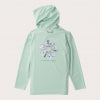 GIRL'S PROFORMANCE HOODIE T-SHIRT - MIST GREEN