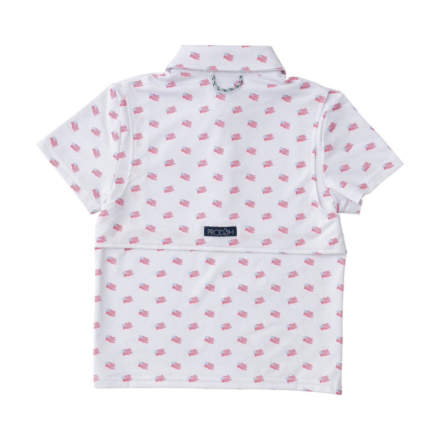 BOYS PRO PERFORMANCE POLO - AMERICANA FLAG