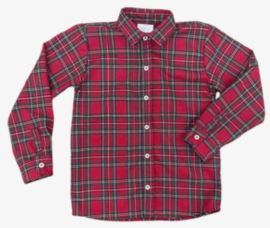 RYAN DRESS SHIRT - RED CHRISTMAS PLAID