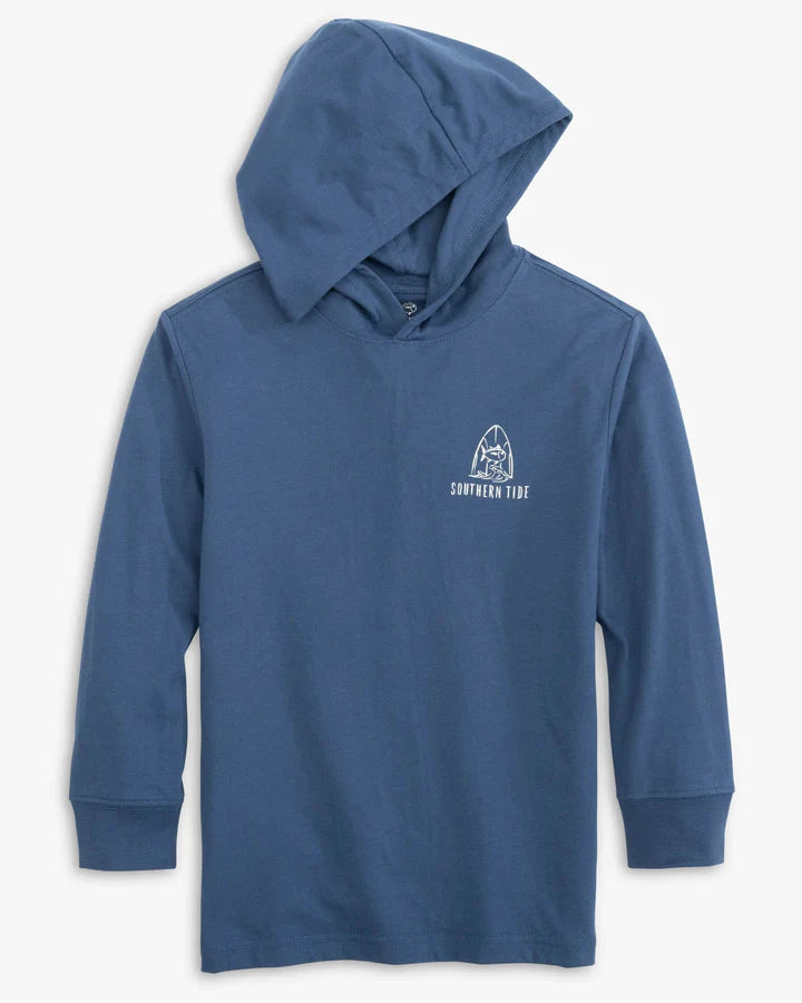 KID'S SURFING SJ HOODIE TEE - AGED DENIM