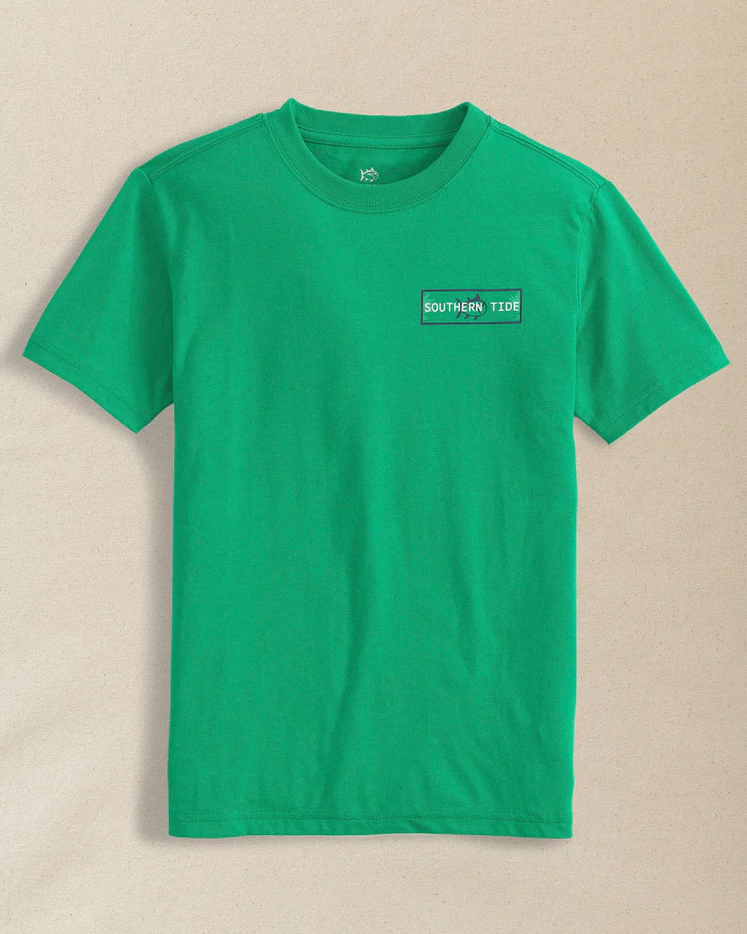 YOUTH STARRY SEAS SHORT SLEEVE T-SHIRT - SIMPLY GREEN