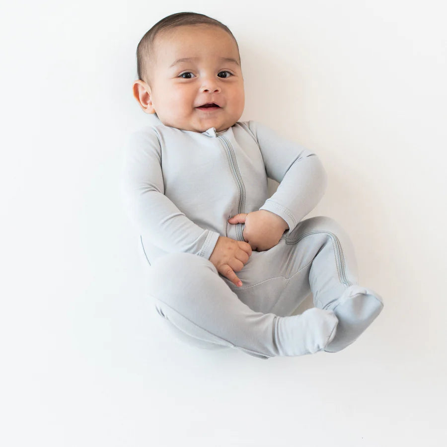 ZIPPERED FOOTIE - STORM