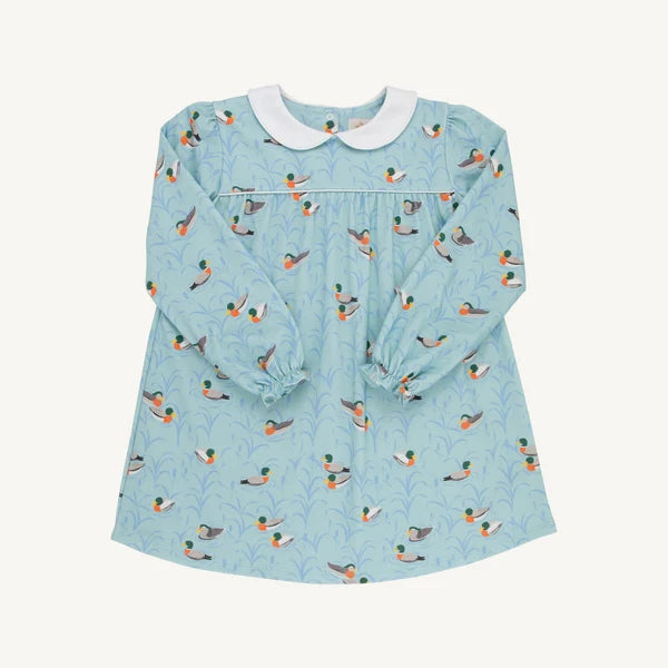 LS MAERIN FITZ FROCK DRESS - FINE WEATHER FOR DUCKS/WORTH AVE WHITE