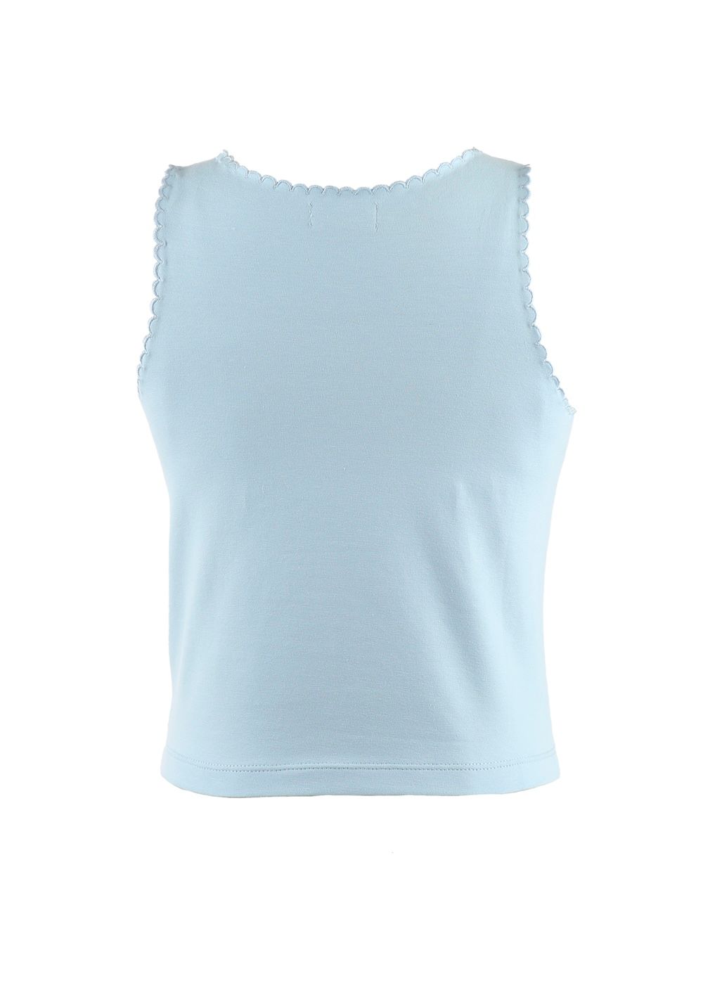 GIRLS EMILY SCALLOP TOP - BLUE