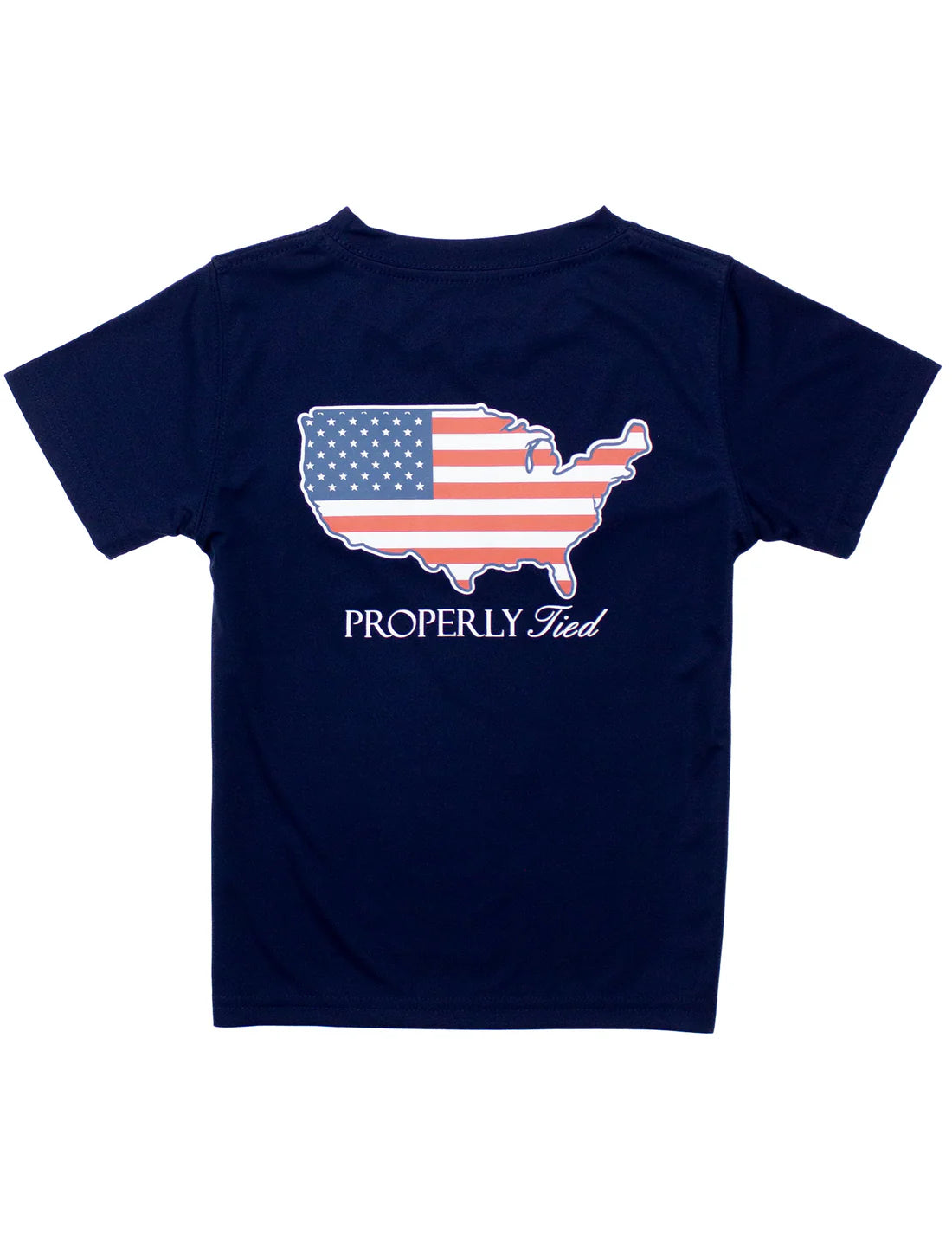 BOYS PERFORMANCE TEE SS OLD GLORY RIVER BLUE