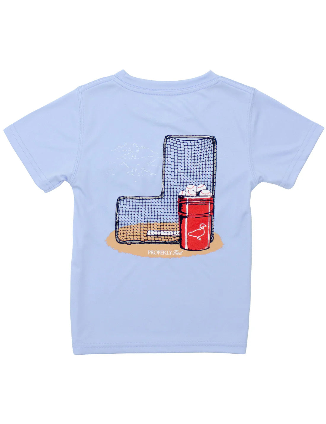 BOYS PERFORMANCE TEE SS BASEBALL LIGHT BLUE