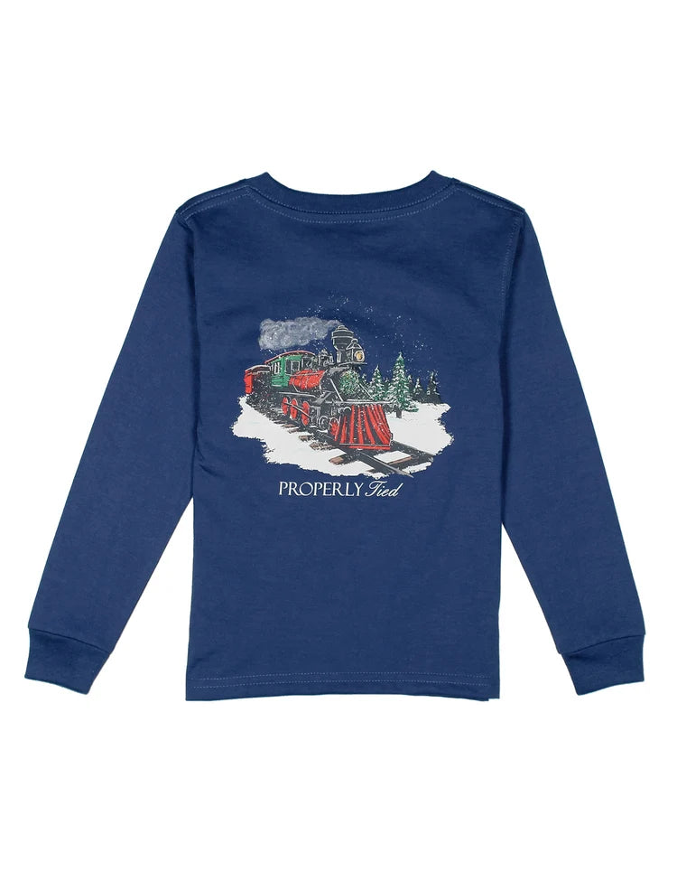 BOYS PT EXPRESS LS TEE - RIVER BLUE