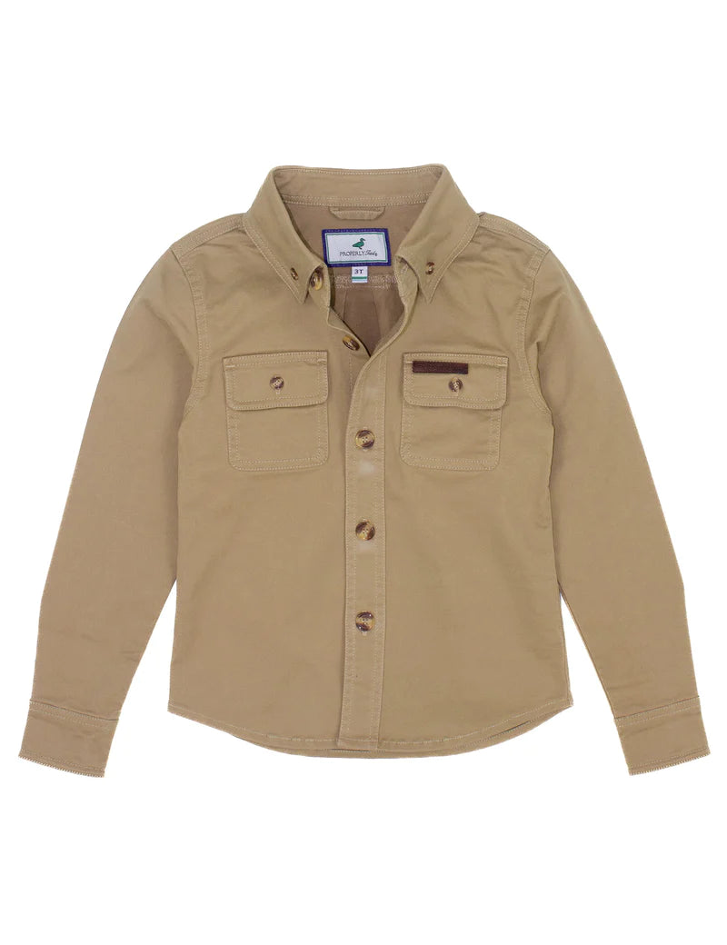 BOYS HARVEST WORK SHIRT - CAMEL