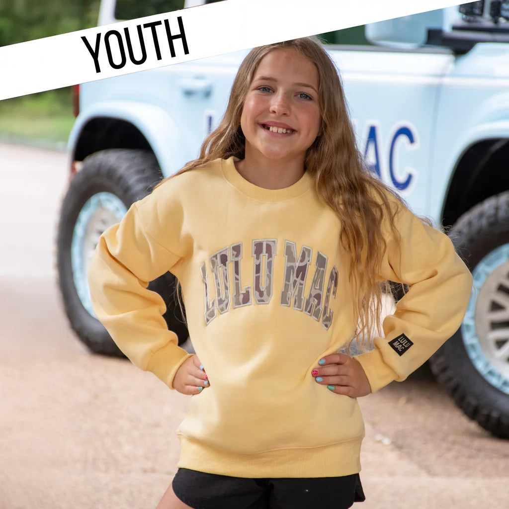 YOUTH LULU MAC SWEATER - CAMO/BUTTER
