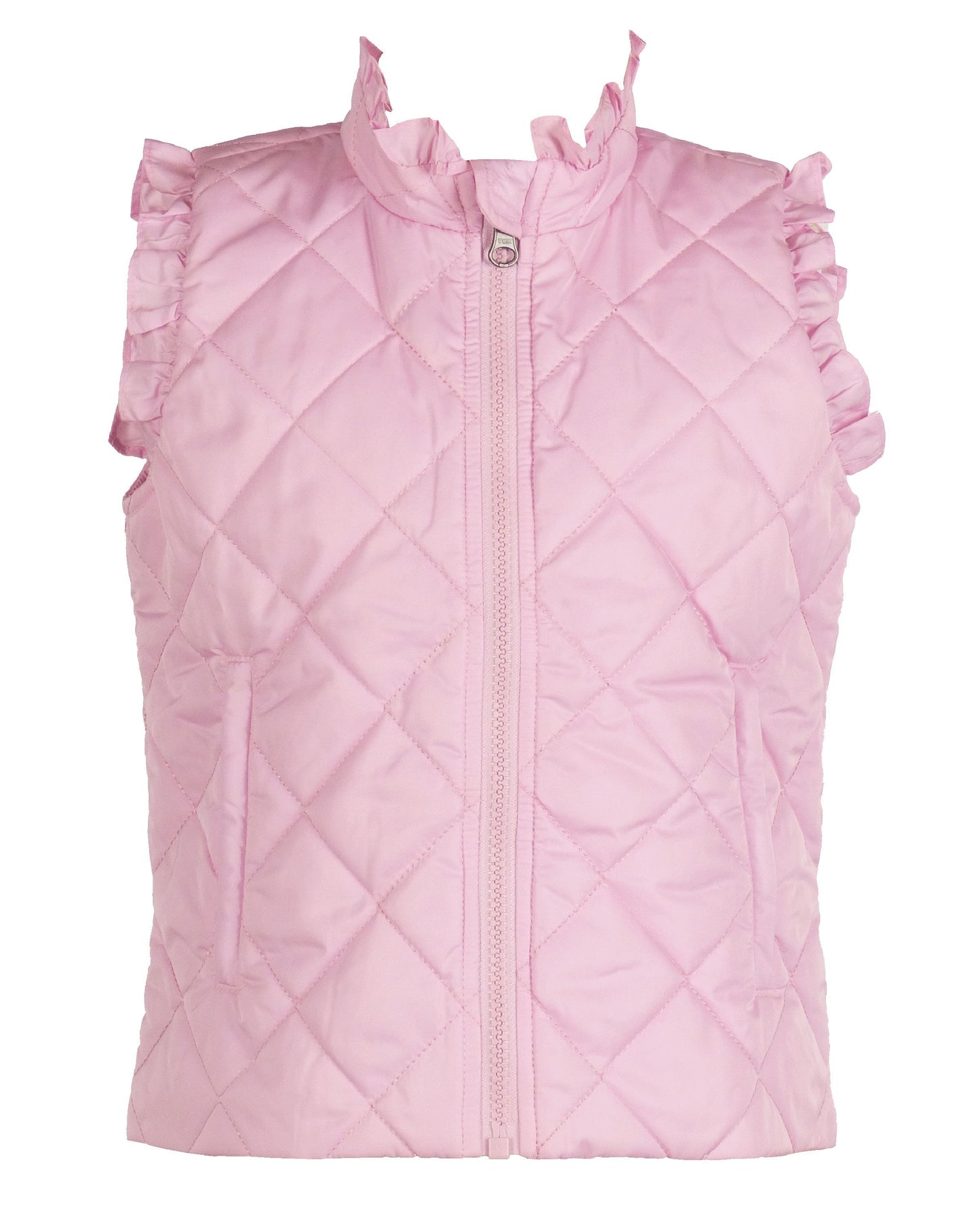 VERA VEST W/ RUFFLES - COTTON CANDY PINK