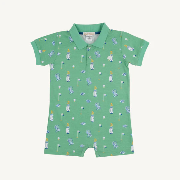 SIR PROPER'S ROMPER -CLUBHOUSE COUTURE(WOOD BOAT BLUE)