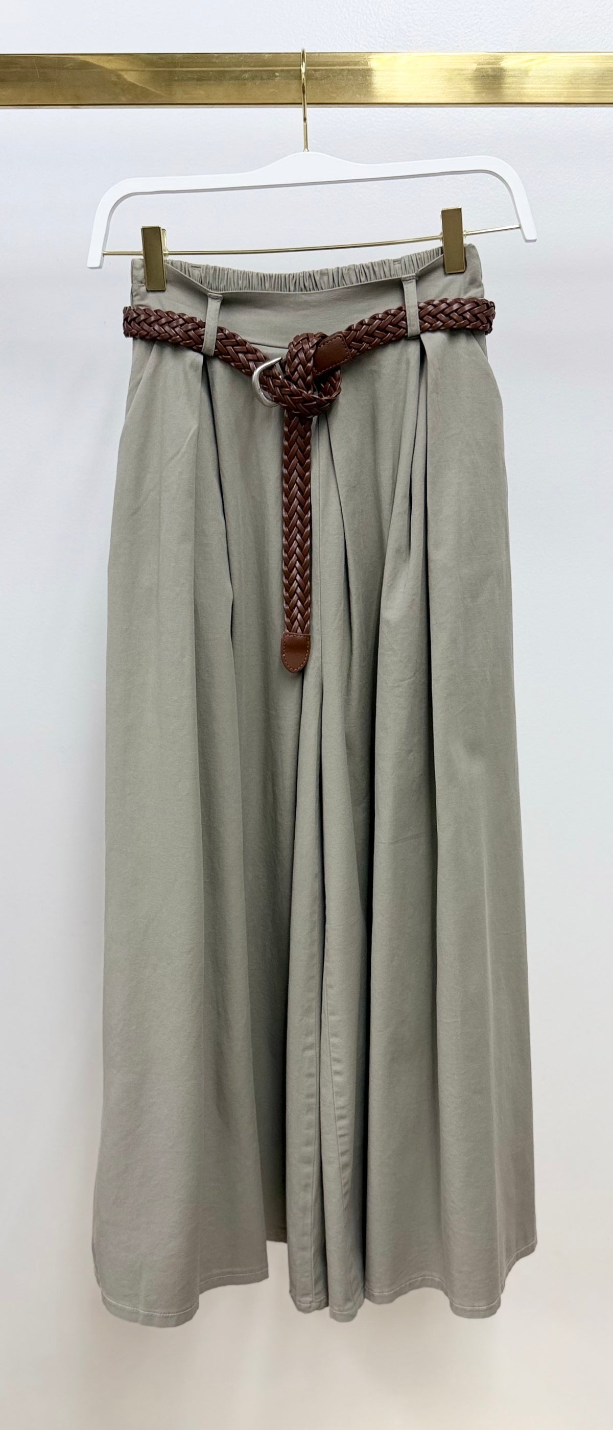 WIDE LEG PLAZZO PANT WITH TWIST BELT