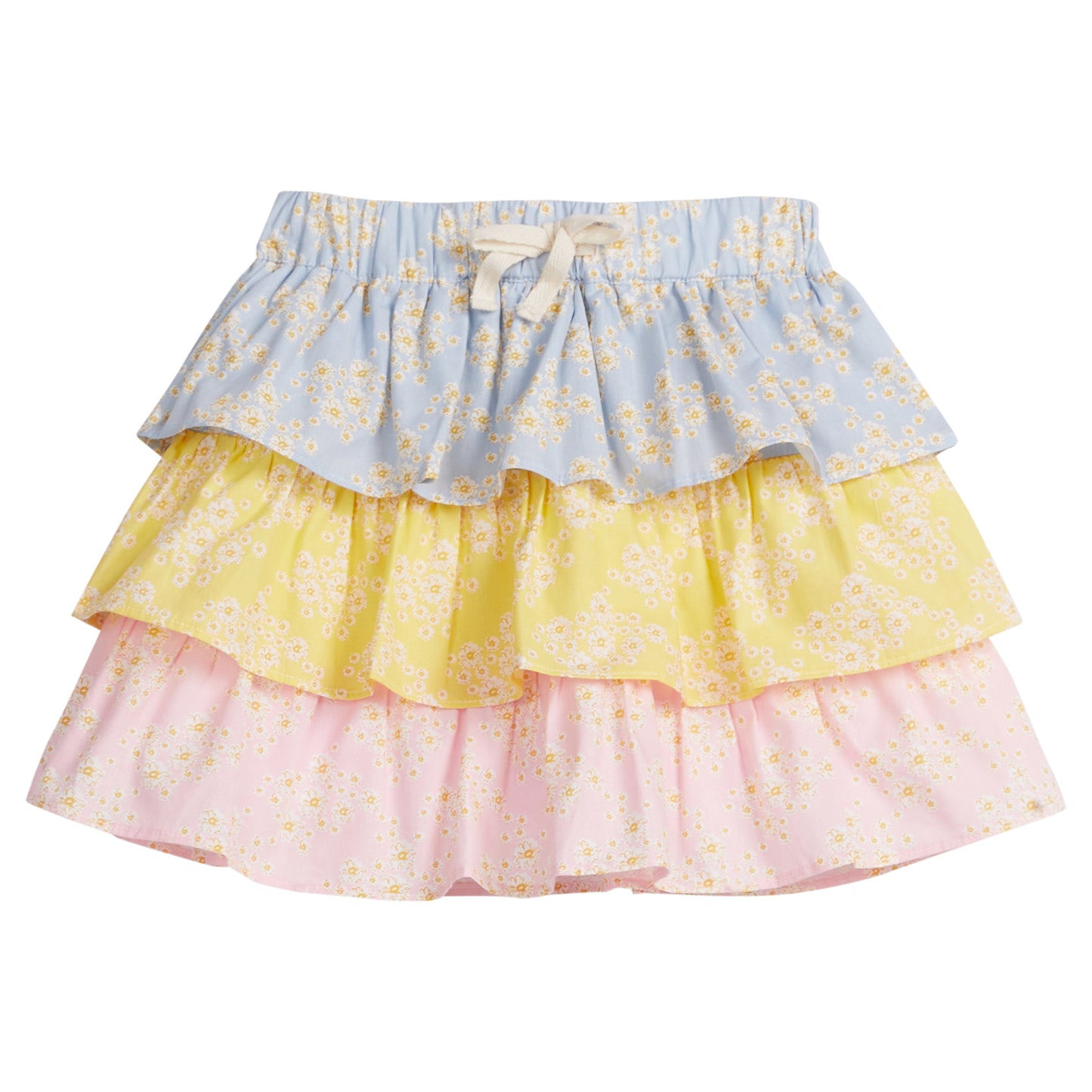 TIERED MINI SKORT - MIXED DITSY FLORAL