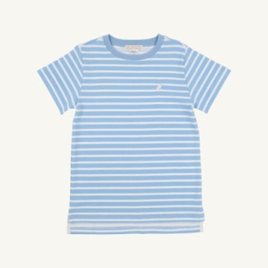 CARTER CREWNECK - SARASOTA SKY STRIPE/WORTH AVE WHITE