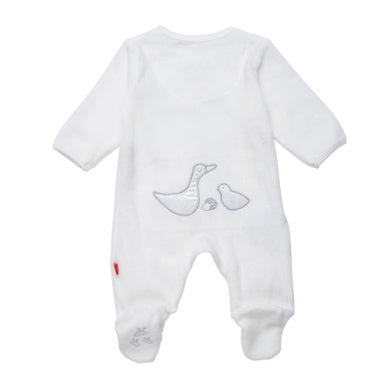 LITTLE DUCKLING VELOUR FOOTIE - DUCK