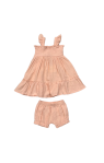 FLUTTER DRESS SET - PEACHY