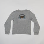 LS GRAPHIC TEE - CRAB - HEATHER GREY