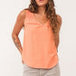 SMOCKED DETAIL RELAXED TANK - SWEET MANDERIN
