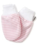 BABY STRIPE MITTS - PINK