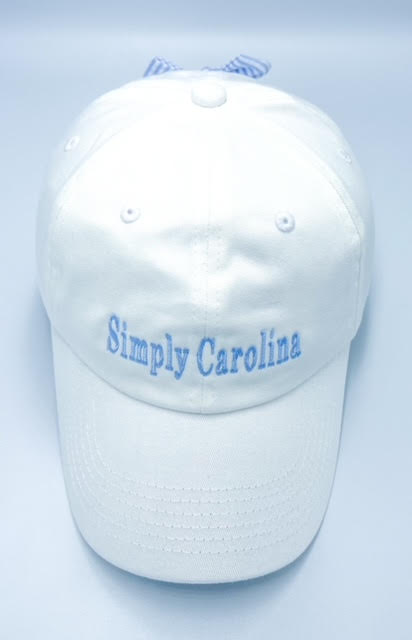 YOUTH SIMPLY CAROLINA BASEBALL HAT W/ BOW