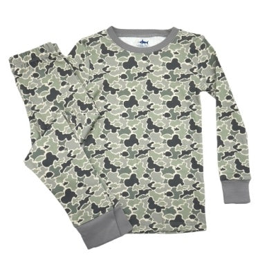 JEKYLL PIMA 2PC PAJAMA SET - GREEN CAMO
