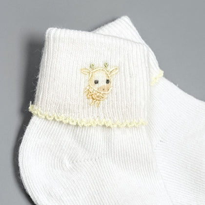 VINTAGE GIRAFFE YELLOW SOCKS