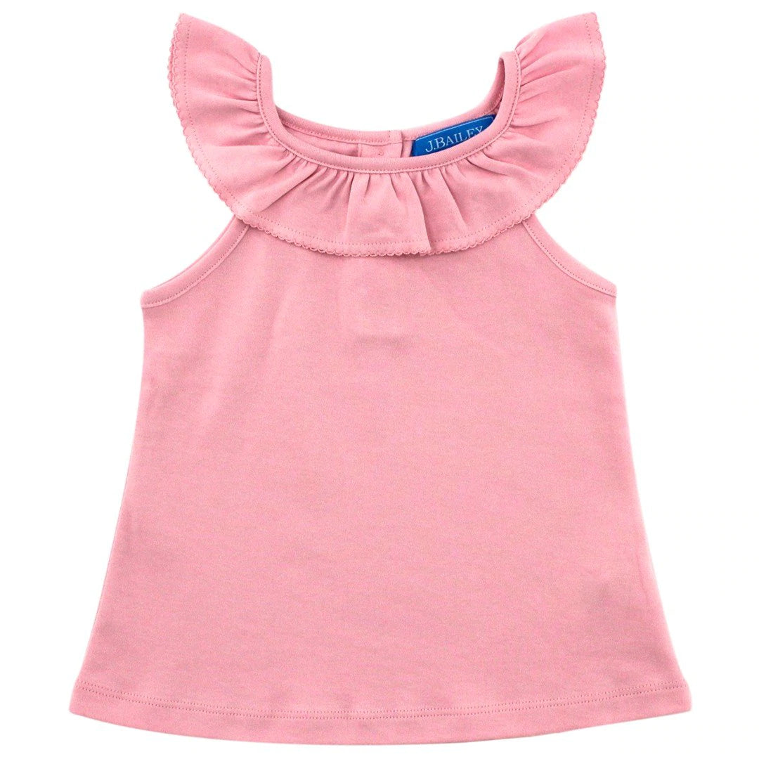 RUFFLED TEE - LIGHT PINK