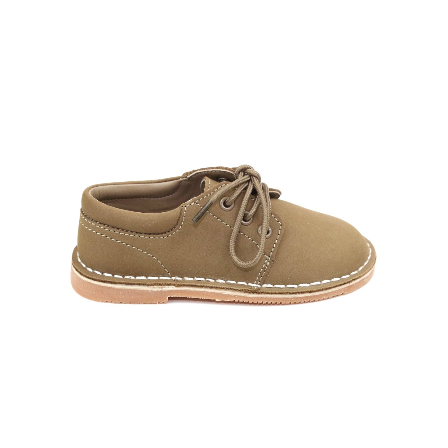 TYLER LEATHER LACE UP SHOE - NUBUCK KHAKI