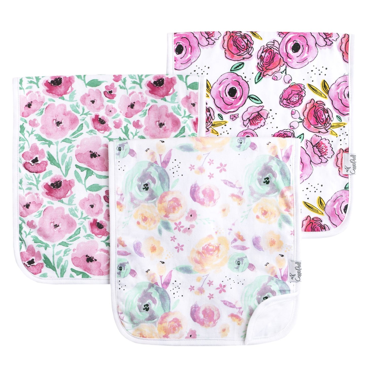 BURP CLOTH SET - 3PK MORE OPTIONS AVAIL.