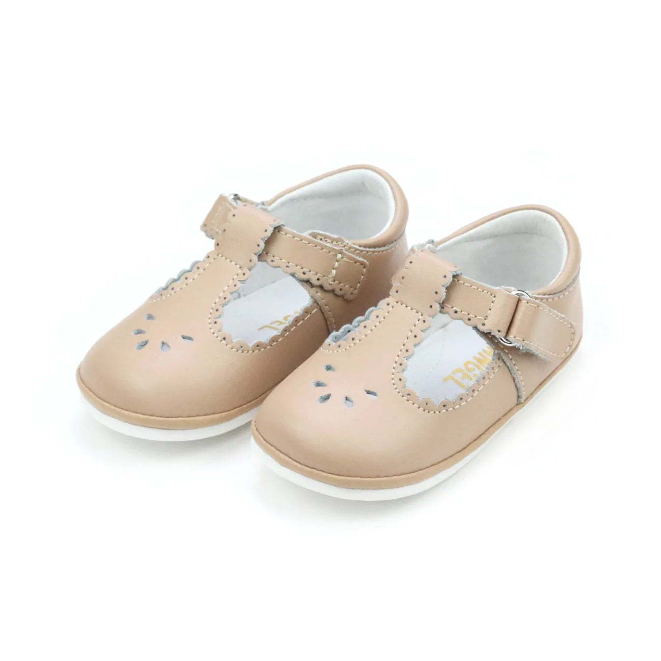 DOTTIE SCALLOPED T-STRAP MARY JANE - LATTE