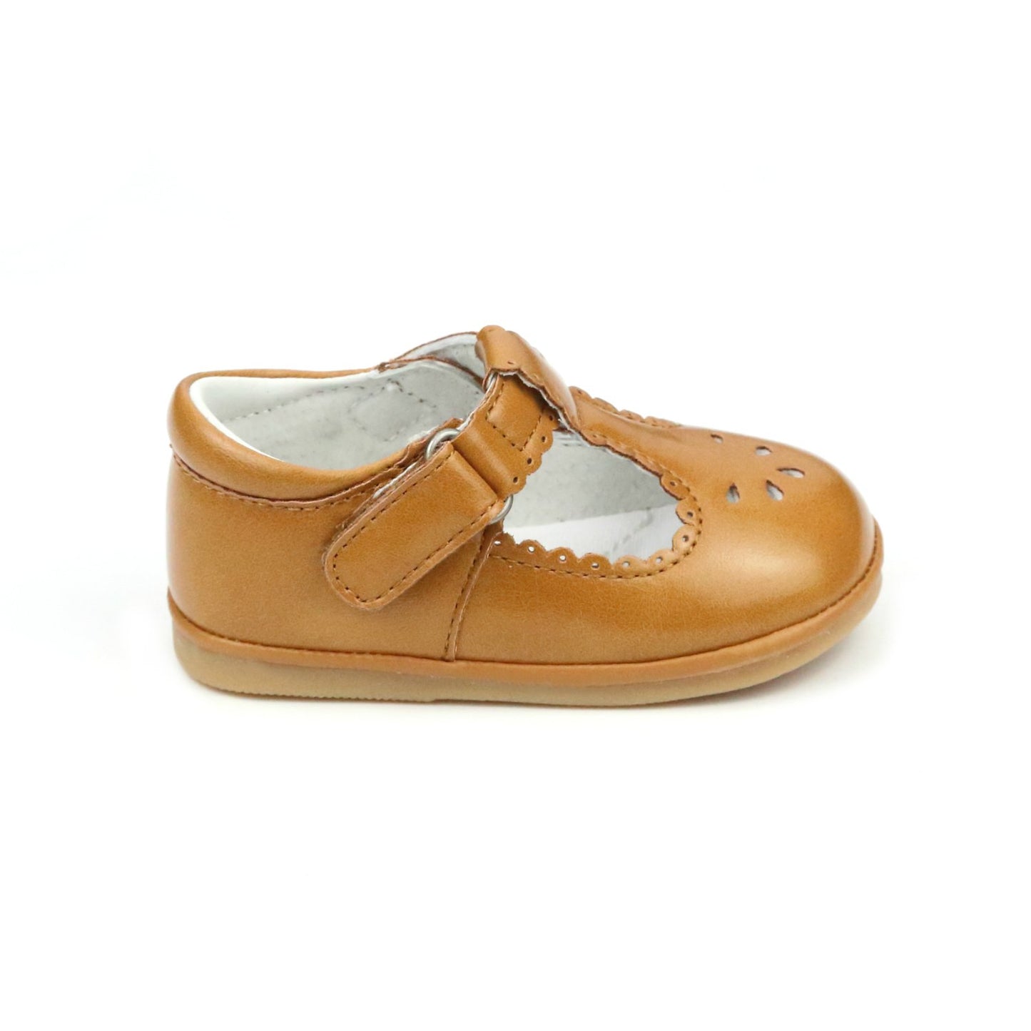 DOTTIE SCALLOPED T-STRAP MARY JANE (BABY) - MUSTARD