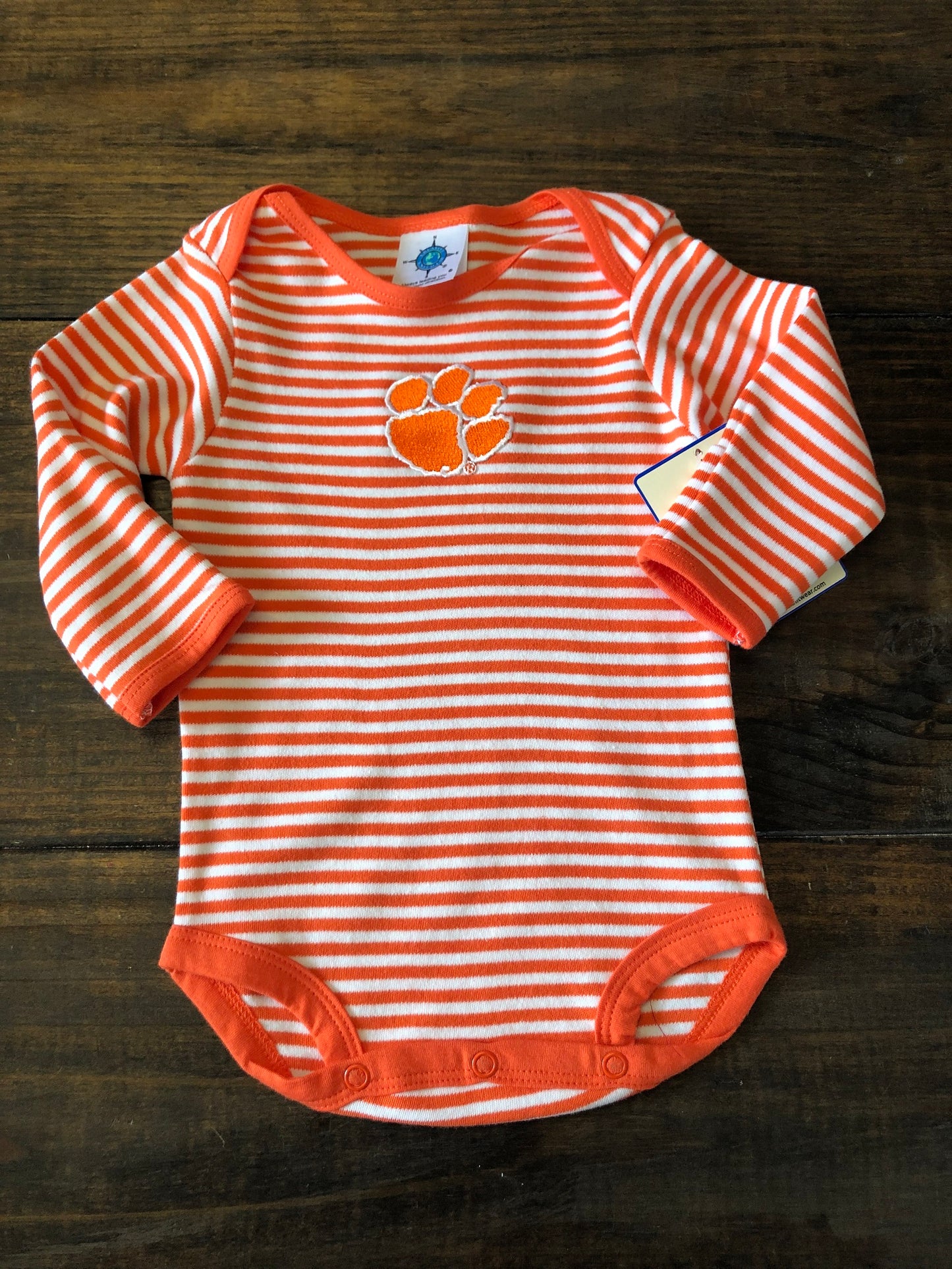 LONG SLEEVED ORANGE BODYSUIT CLEMSON