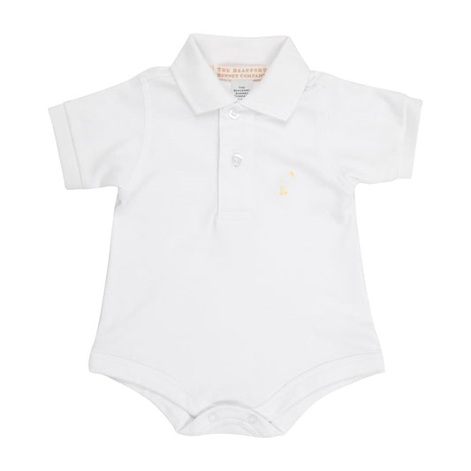 PRIM & PROPER POLO & ONESIE - WORTH AVENUE WHITE