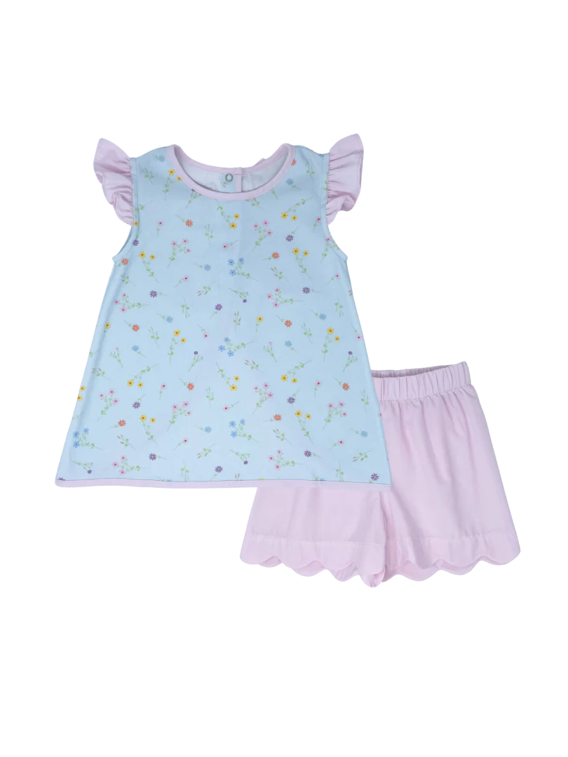 ANGEL SHORT SET - FLORAL/PINK