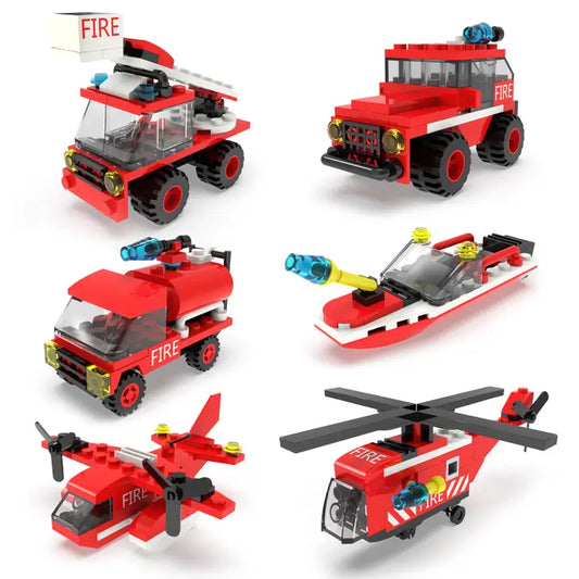 FIRE RESCUE VEHICLES BUILDING BLOCKS - ASSORTED
