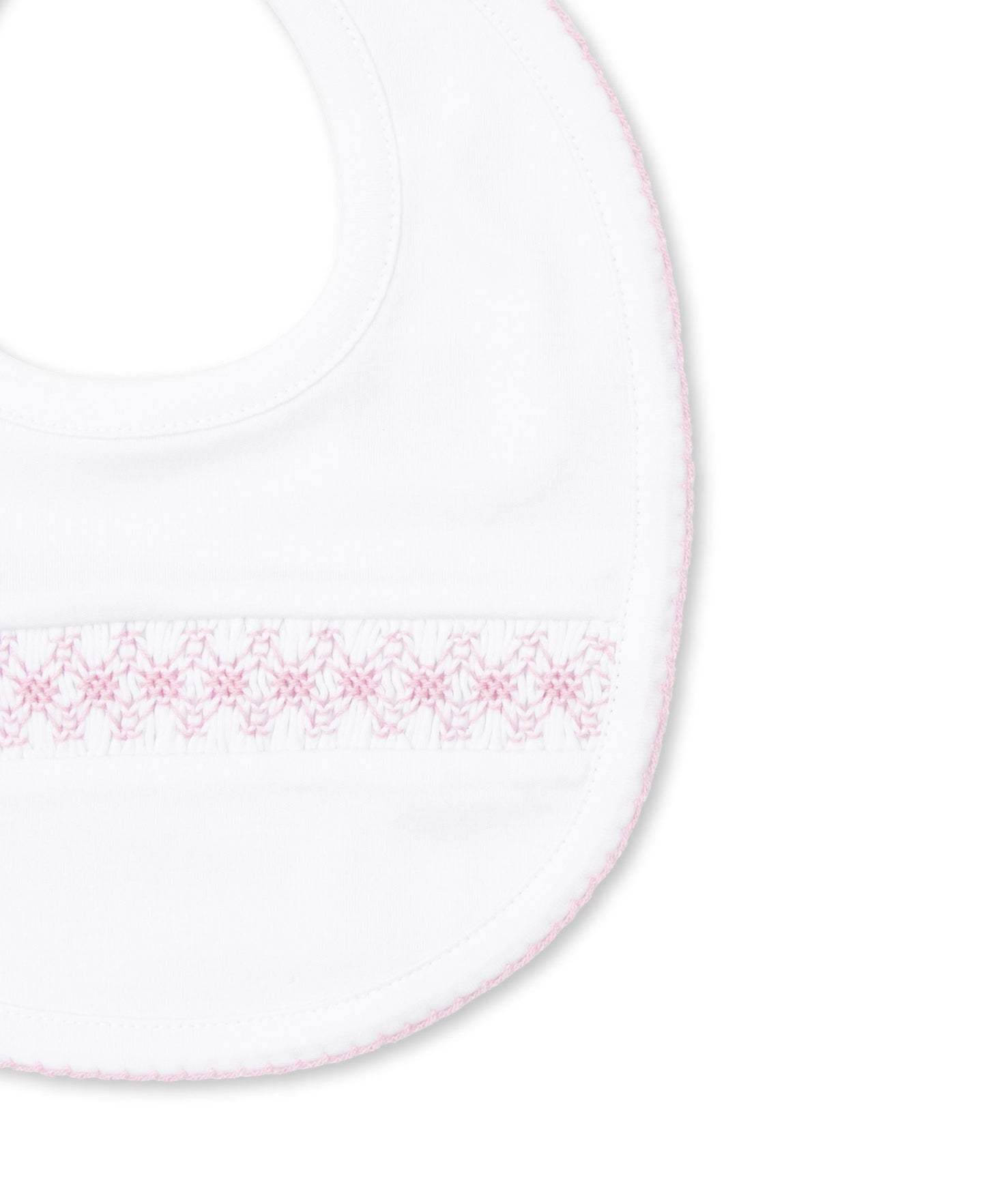 BIB W/ HAND SMOCK - WHITE/LT PINK