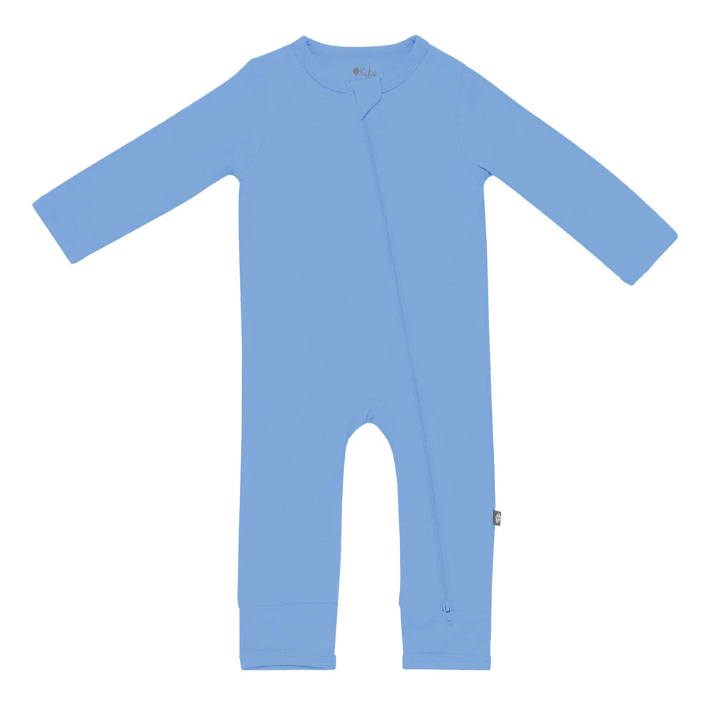 ZIPPERED ROMPER - PERIWINKLE