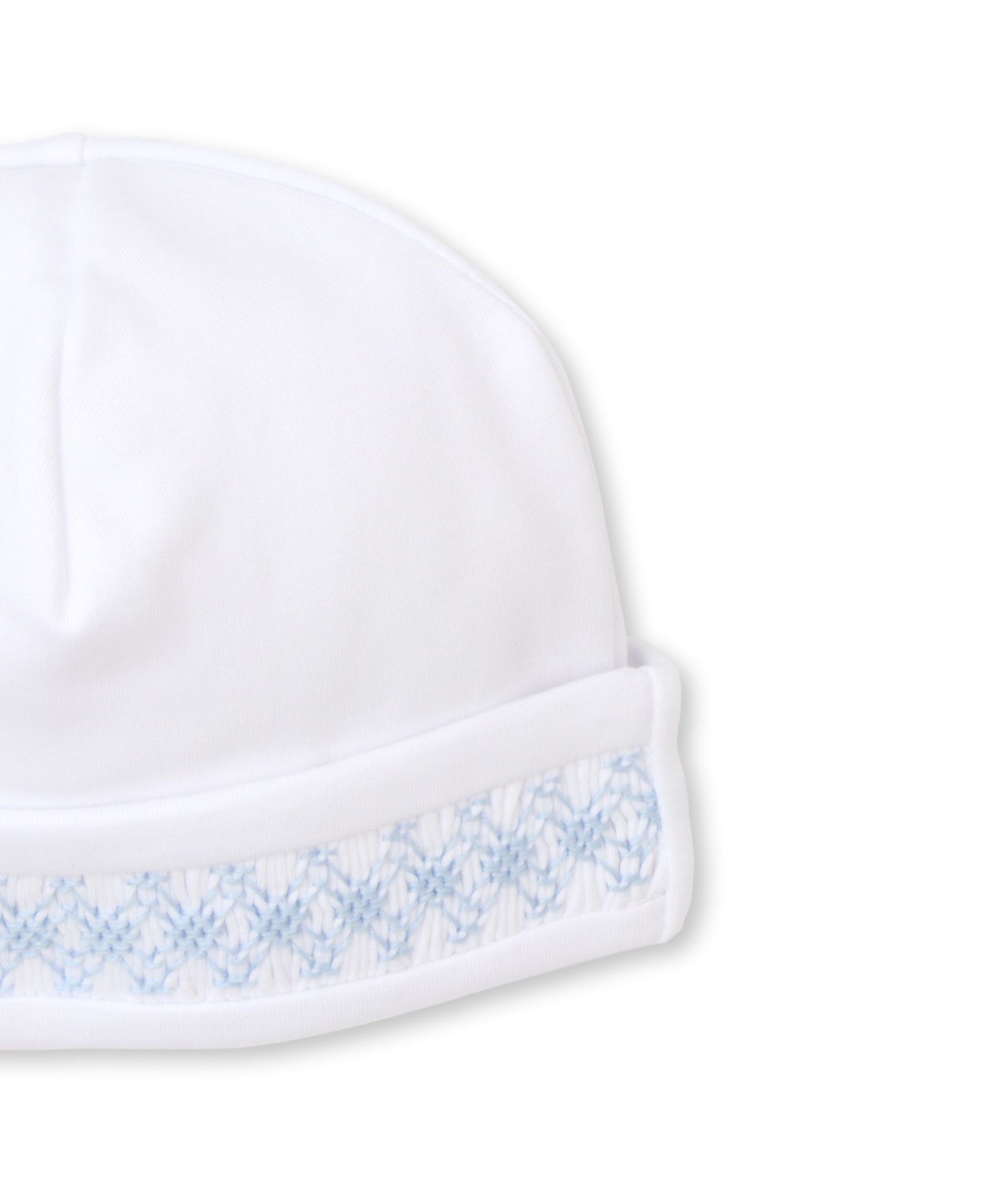HAT W/ HAND SMOCK - WHITE/LT BLUE