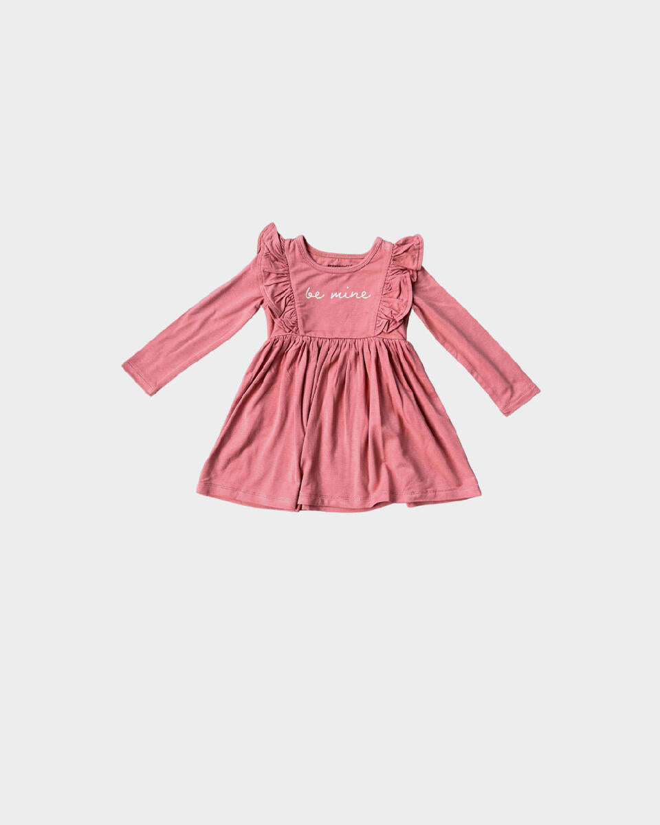 GIRL'S RUFFLE DRESS - BE MINE