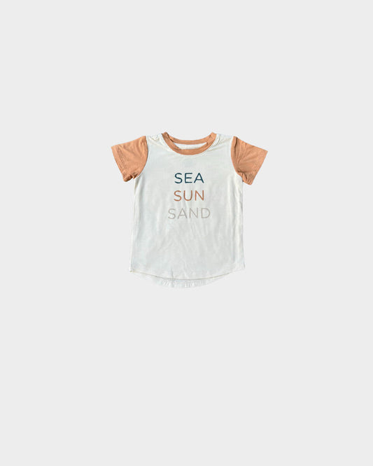 COLORBLOCK TEE - SEA SUN SAND