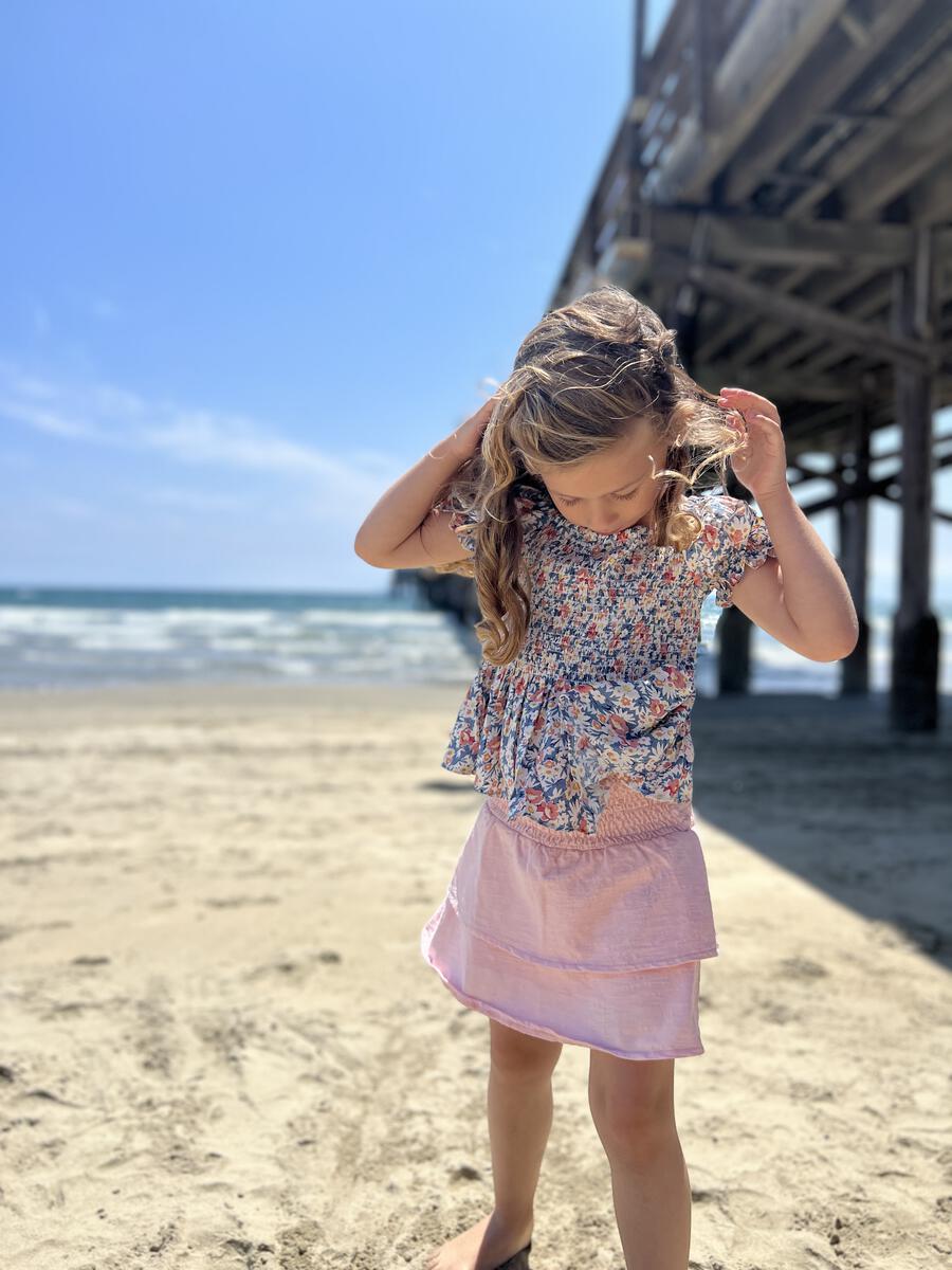 ELEANOR BLOUSE - BLUE FLORAL