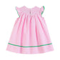 PINK STRIPE SMOCKED WATERMELON DRESS